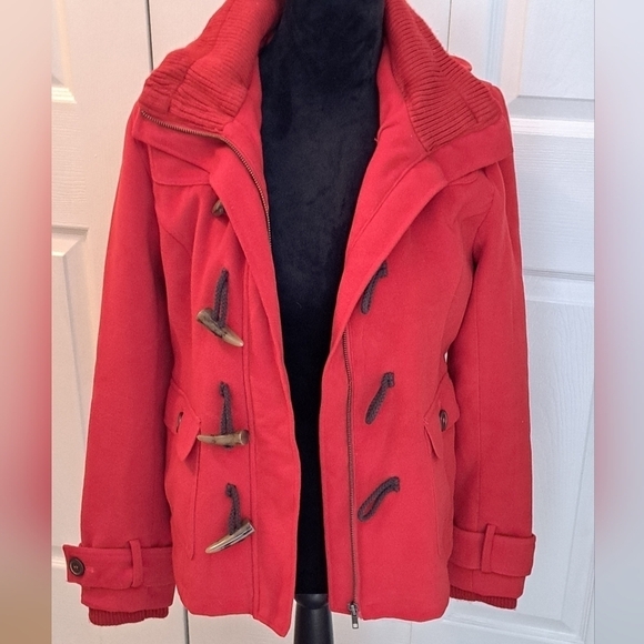 Boy Meets Girl Red Hooded Jacket Size L - Picture 2 of 9